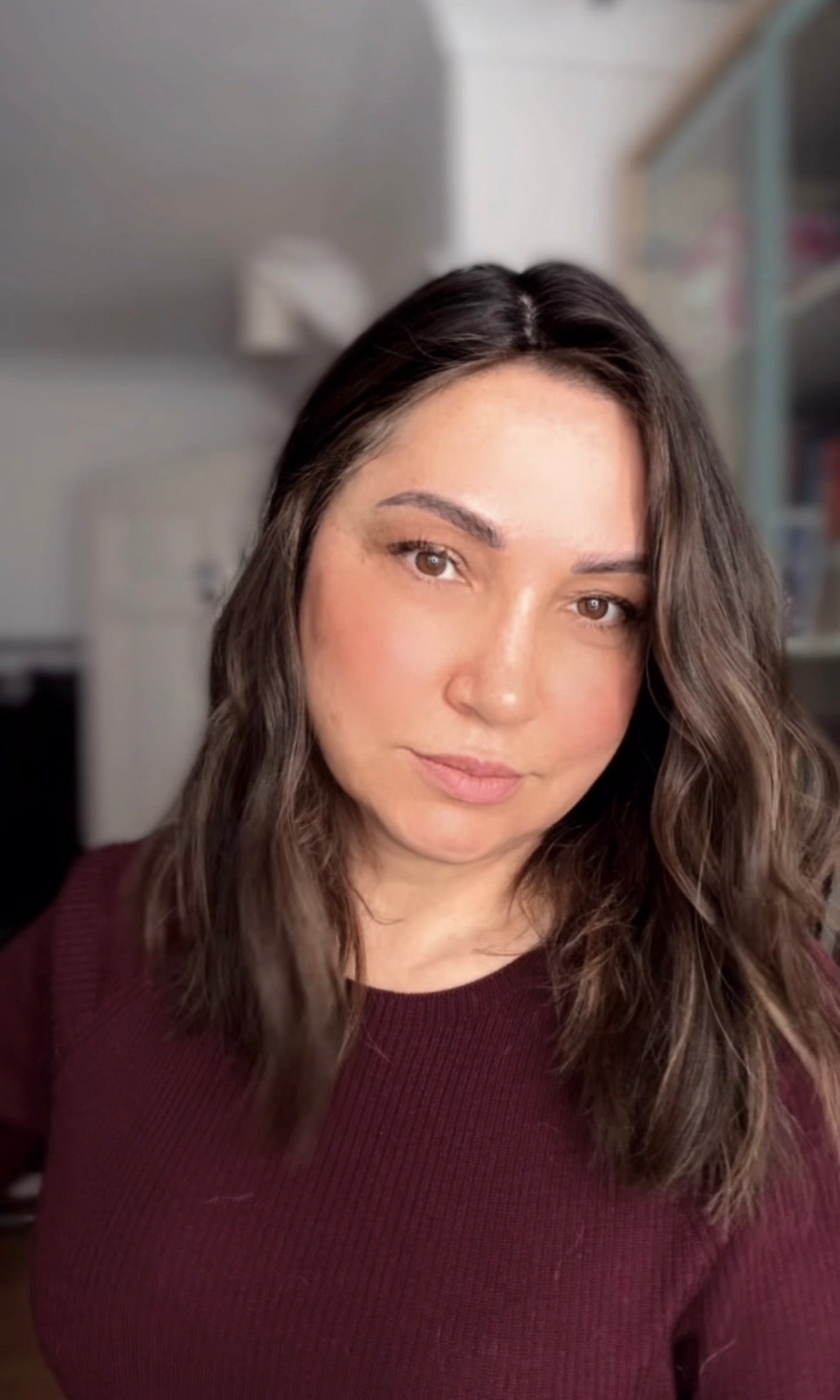 MEDIUM TO DARK BROWN ASHY BALAYAGE TOPPER