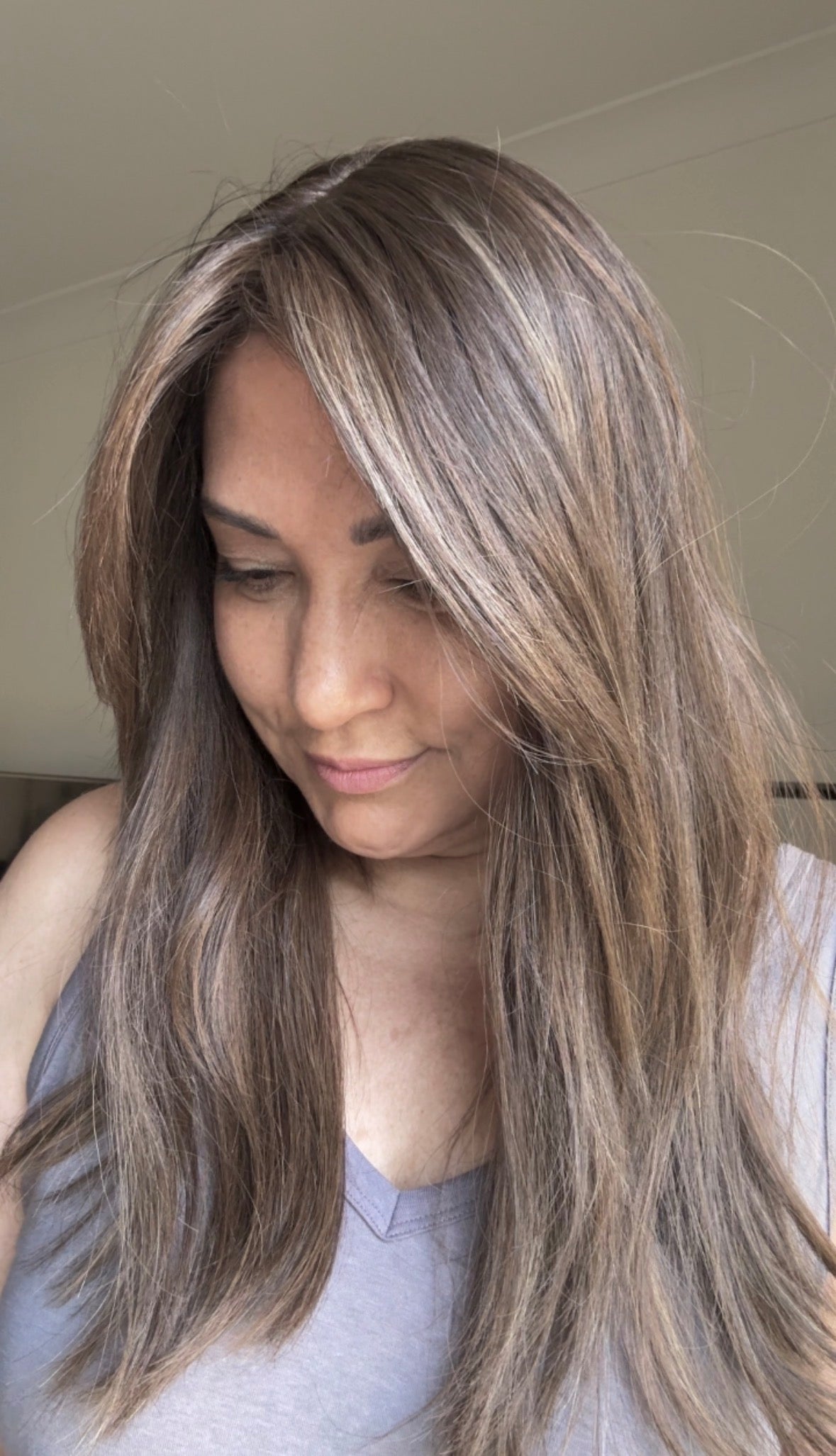 MEDIUM BROWN ASHY BALAYAGE TOPPER