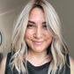 ASH BLONDE TOPPER WITH SUBTLE SOFT ROOT SHADOW