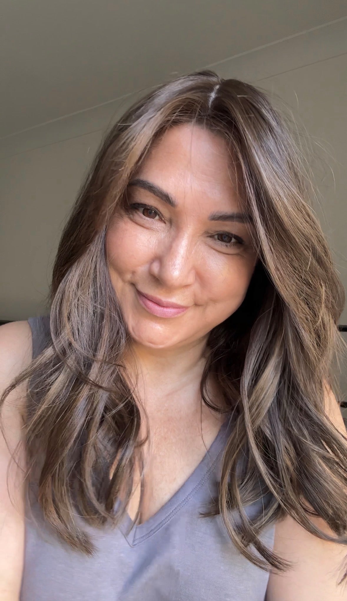 MEDIUM BROWN ASHY BALAYAGE TOPPER
