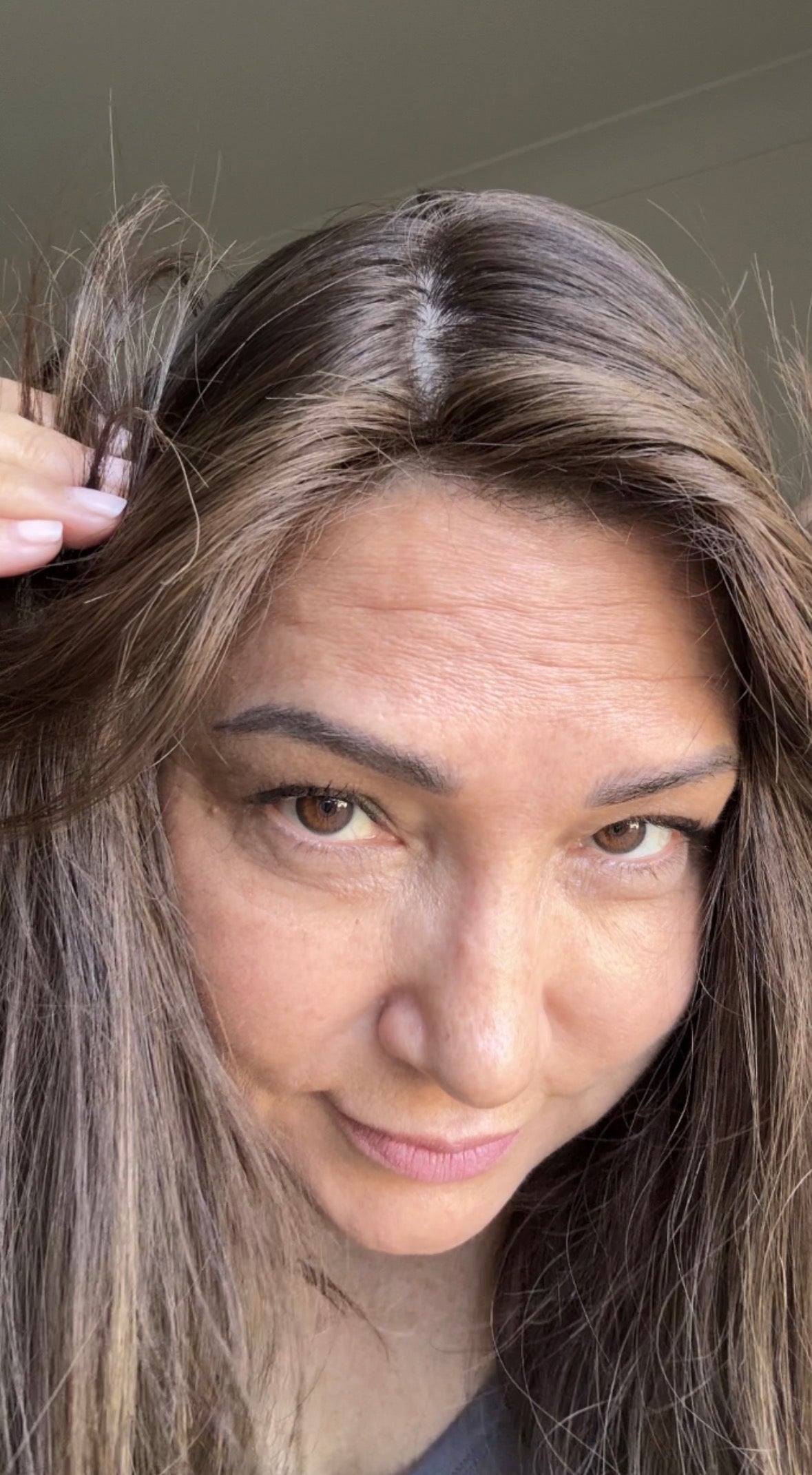 MEDIUM BROWN ASHY BALAYAGE TOPPER
