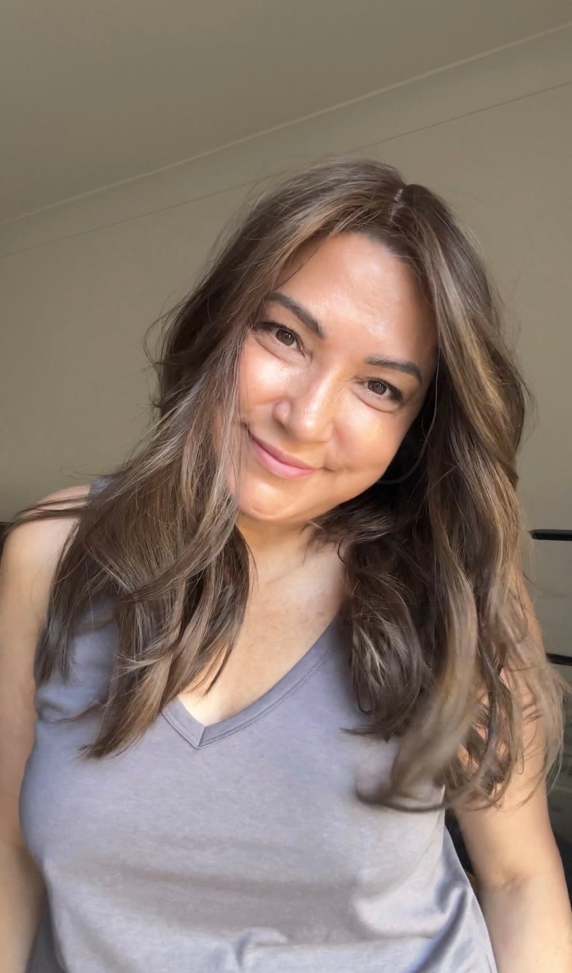 MEDIUM BROWN ASHY BALAYAGE TOPPER