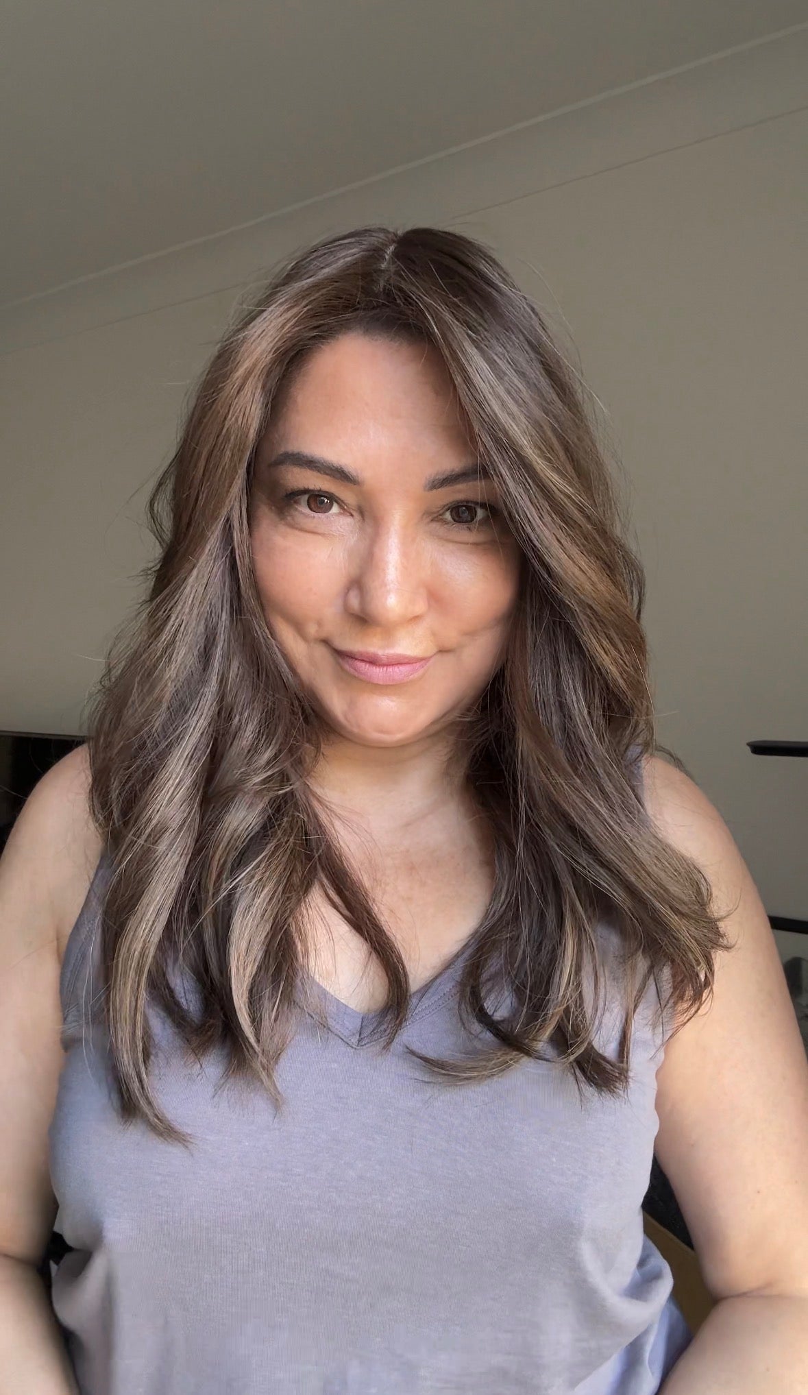 MEDIUM BROWN ASHY BALAYAGE TOPPER