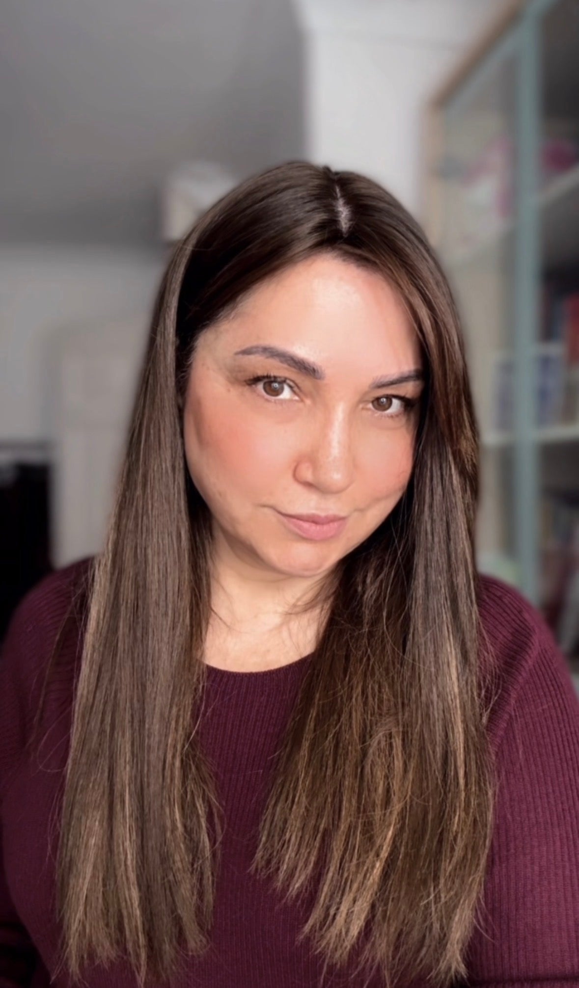 LIGHT BROWN BALAYAGE TOPPER