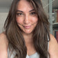 DARK BEOWN/SOFT BLACK VIRGIN TOPPER WITH ASHY RIBBON BALAYAGE