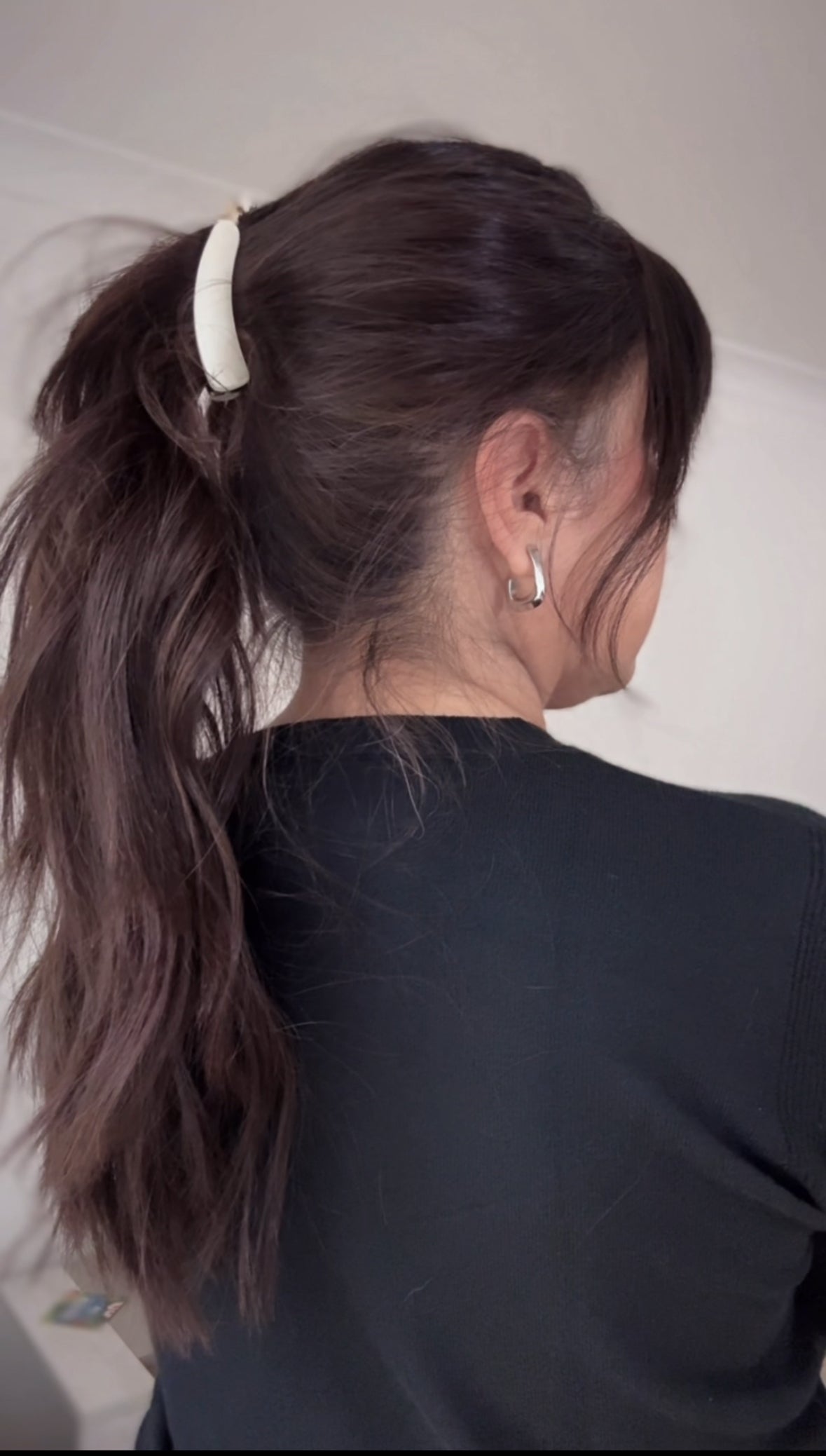 FEATHERLITE VIRGIN BROWN TOPPER WITH SUBTLE CARAMEL BALAYAGE