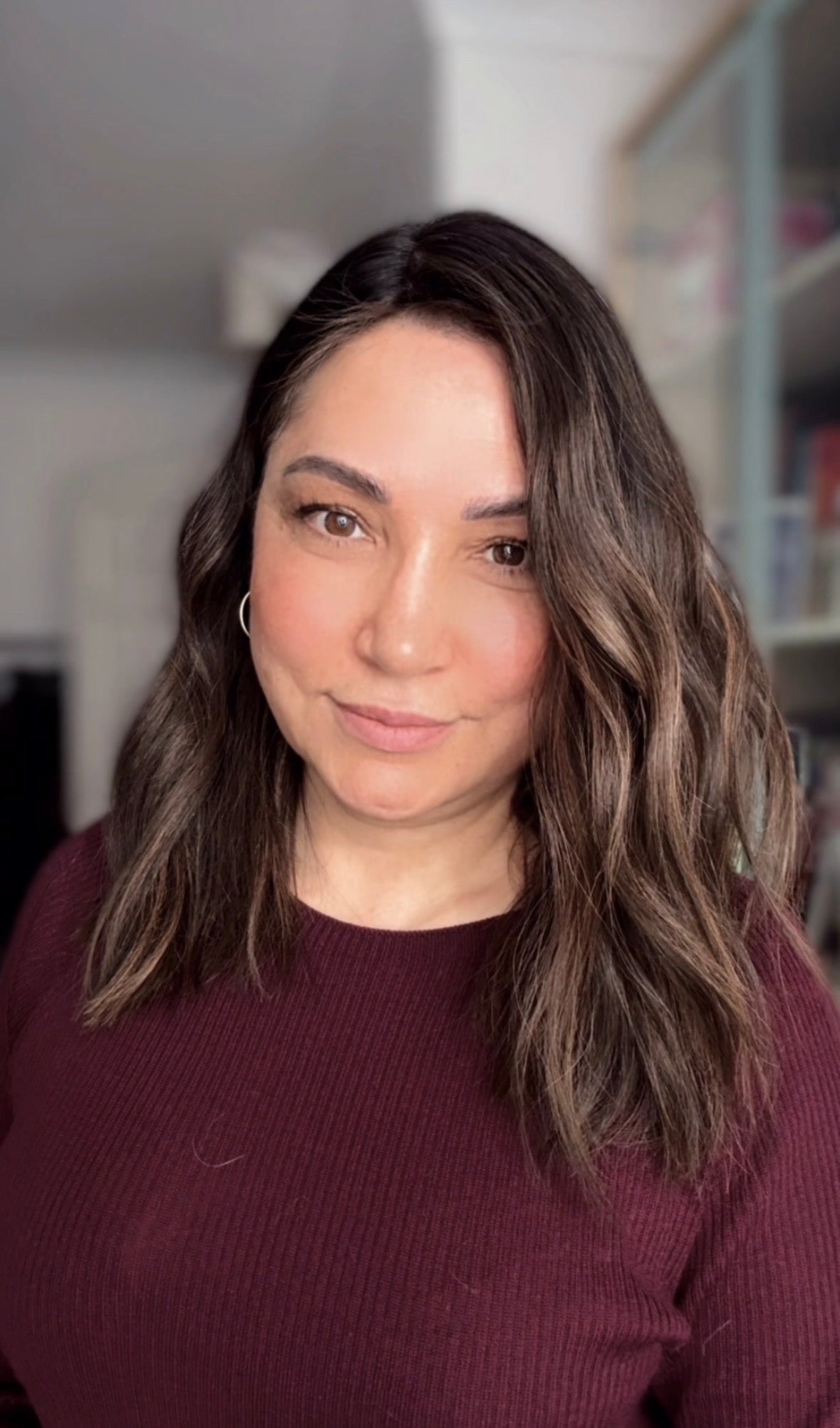 MEDIUM TO DARK BROWN ASHY BALAYAGE TOPPER