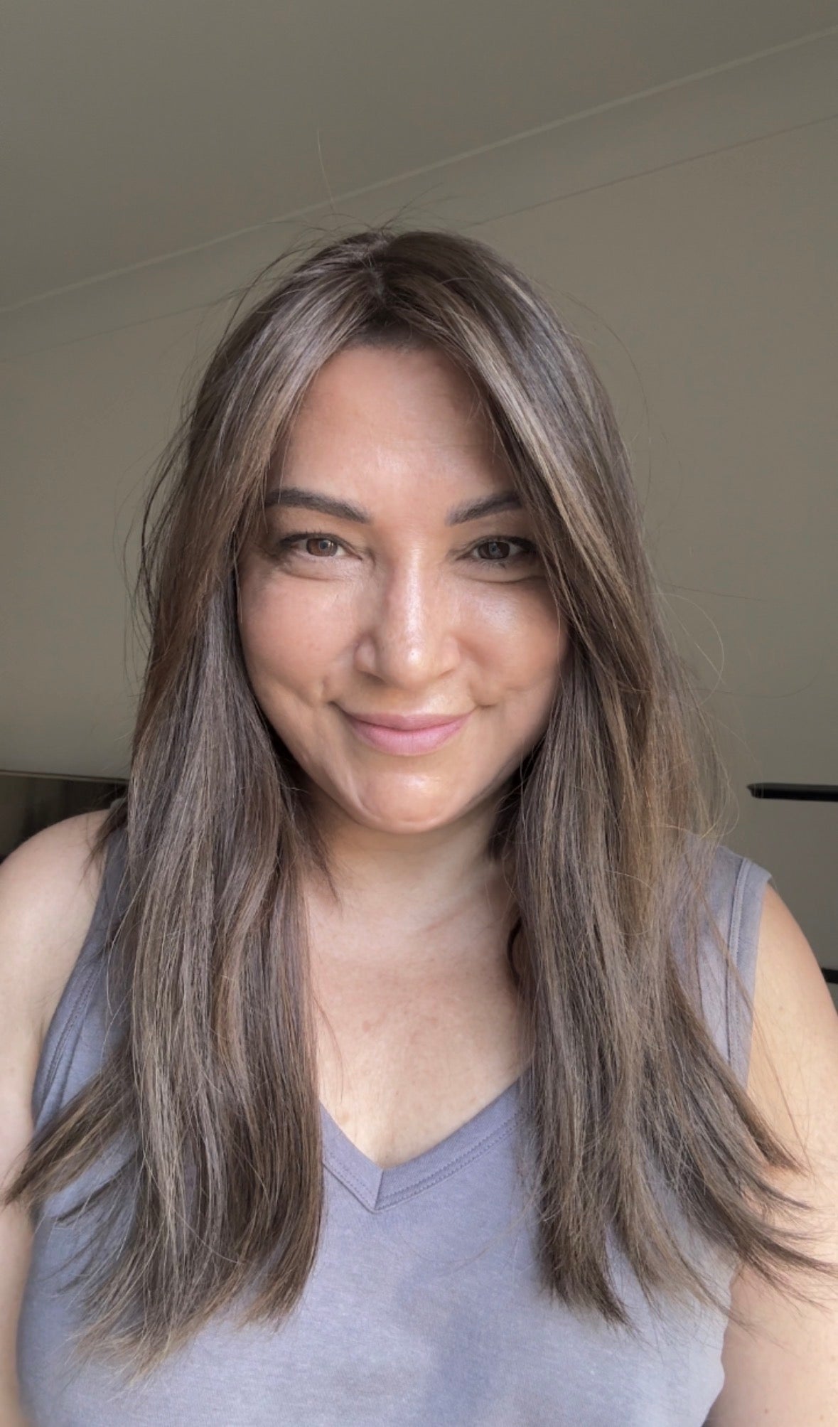 MEDIUM BROWN ASHY BALAYAGE TOPPER