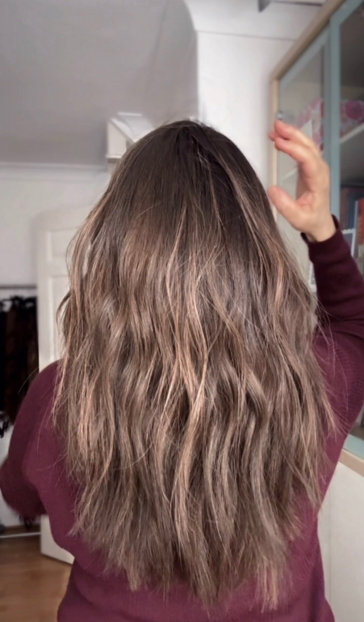 MEDIUM TO DARK BROWN ASHY BALAYAGE TOPPER