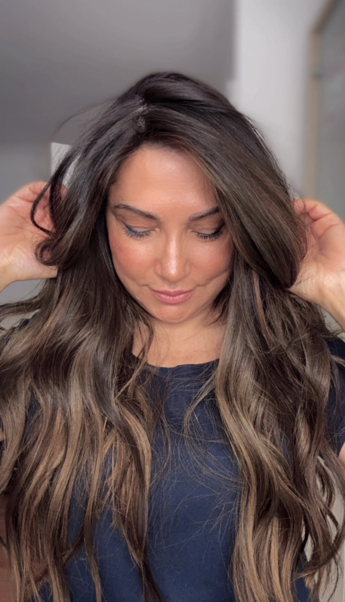 FEATHERLITE ASHY RIBBON BALAYAGE TOPPER