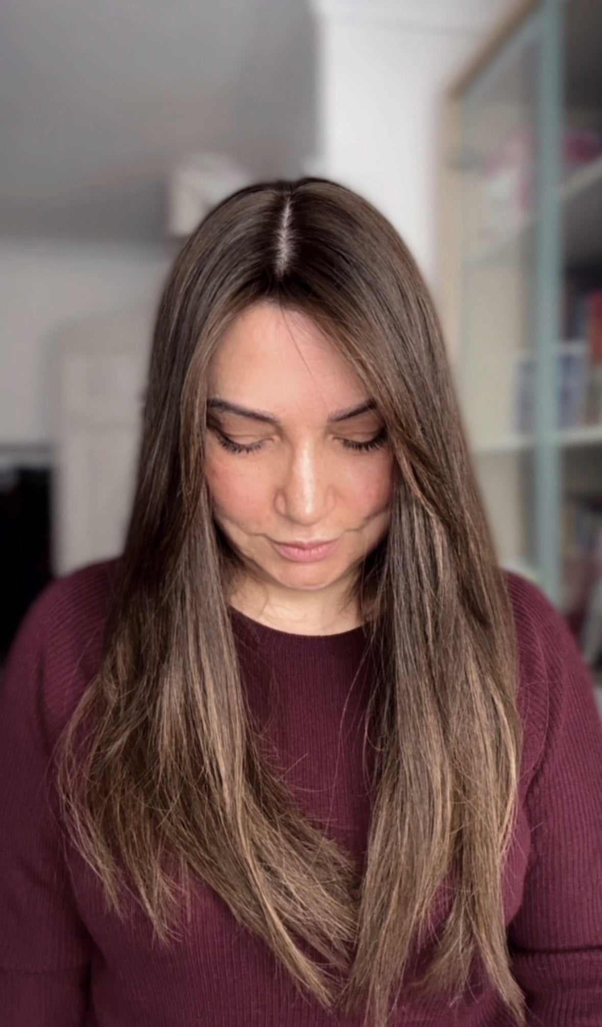 LIGHT BROWN BALAYAGE TOPPER