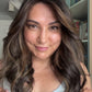 DARK BROWN/SOFT BLACK VIRGIN TOPPER WITH ASHY RIBBON BALAYAGE