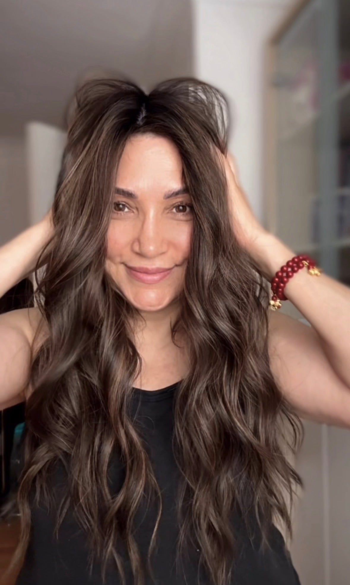 DARK BROWN BALAYAGE/HIGHLIGHTED TOPPER