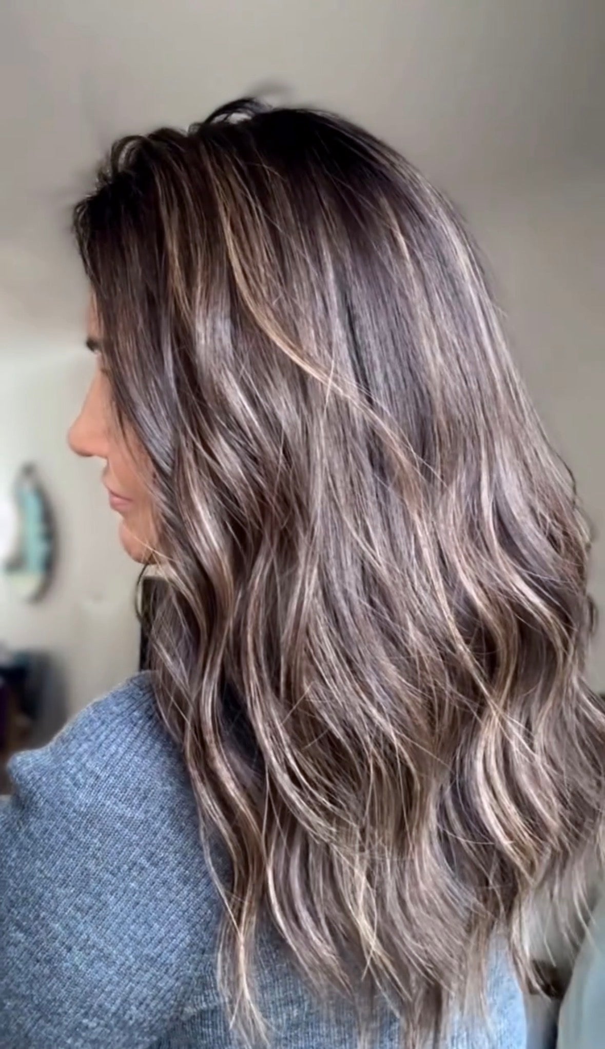 MEDIUM TO LIGHT BROWN BALAYAGE SILK TOPPER