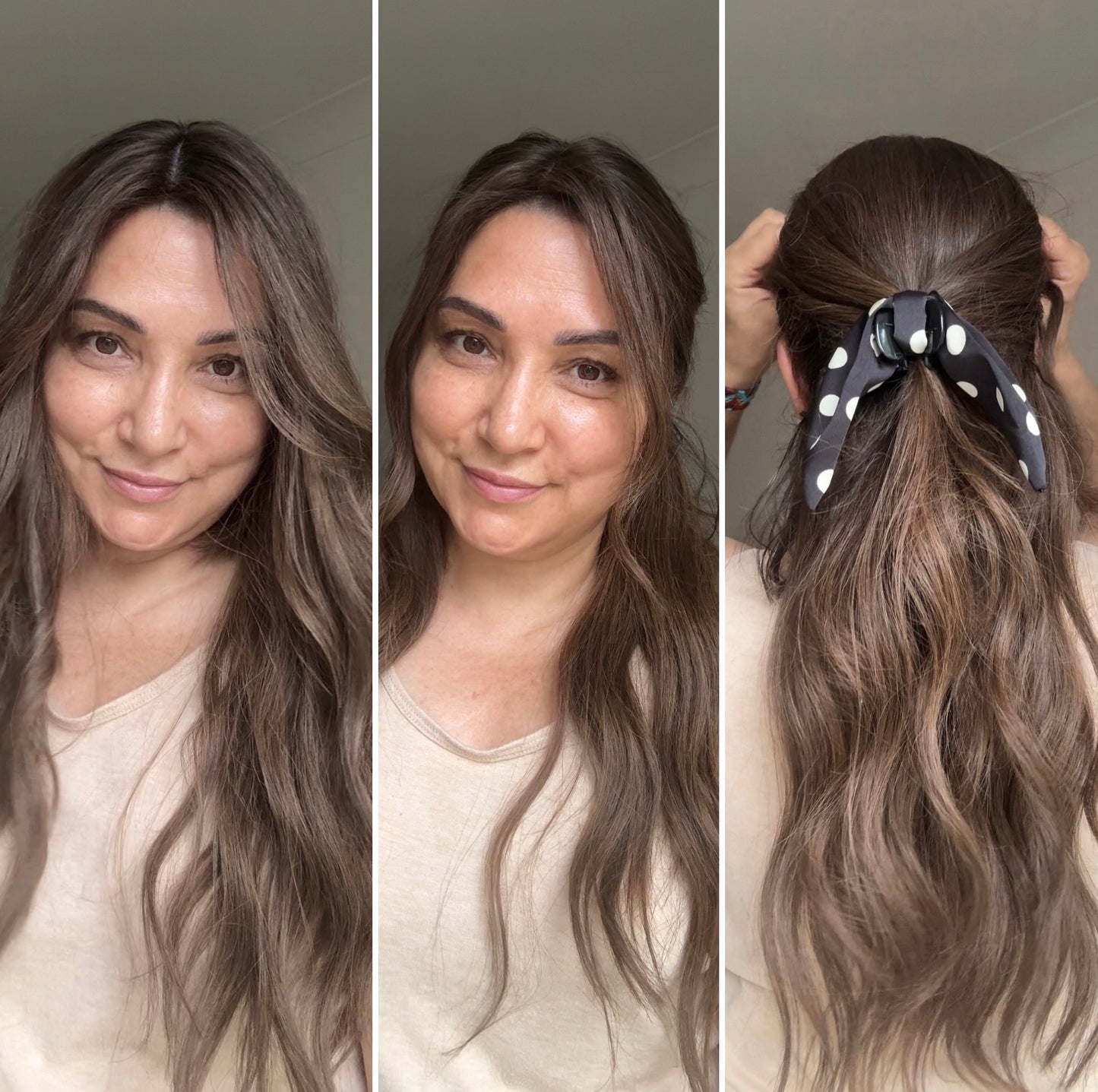 LIGHT BROWN TOPPER WITH SOFT SUBTLE CARAMEL BALAYAGE