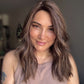 FEATHERLITE MEDUIM/LIGHT BROWN ASHY BALAYAGE TOPPER