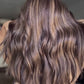 FEATHERLITE MEDUIM/LIGHT BROWN ASHY BALAYAGE TOPPER
