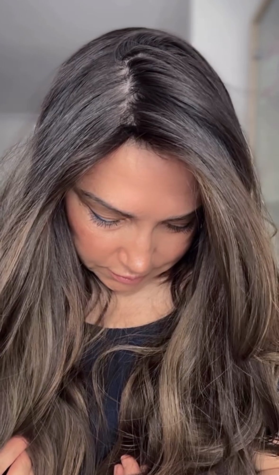 FEATHERLITE ASHY RIBBON BALAYAGE TOPPER