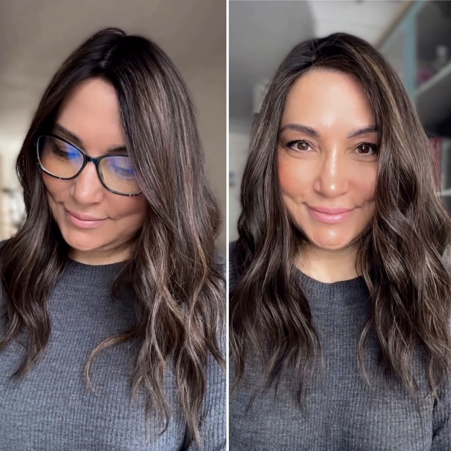 MEDIUM TO LIGHT BROWN BALAYAGE SILK TOPPER